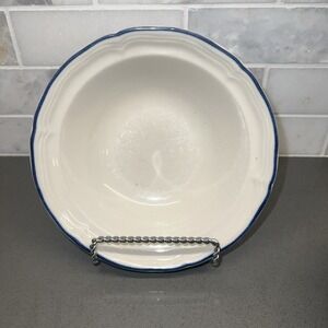4 Newcor Stoneware 697 Vineyard Cereal Bowl Blue Rim